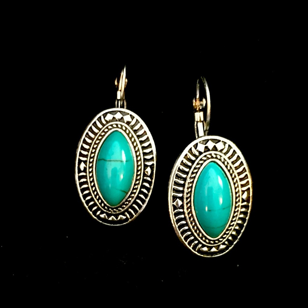 6/$25-Fashion Jewelry - Turquoise Earrings
